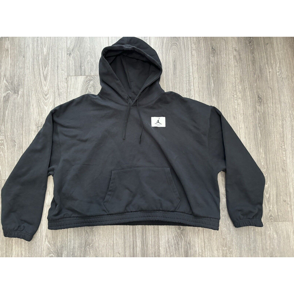 Nike Air Jordan Flight Hoodie Black Size 2X‎ Loose Fit Womens Skater Streetwear